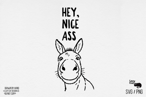 Funny Bathroom Donkey Doodle SVG PNG