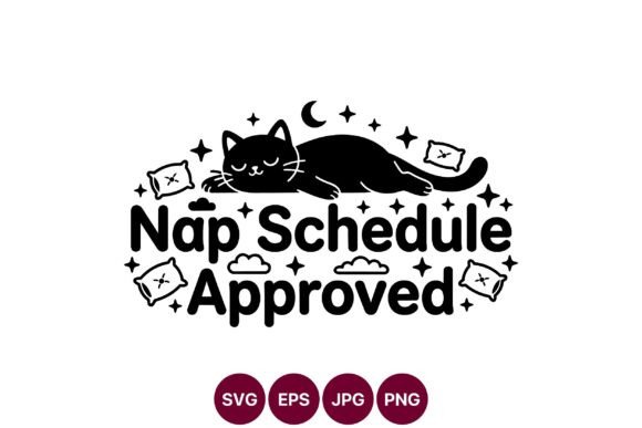 Sleepy Cat Nap Quote Design