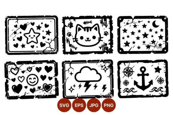 Vintage Love Star Cat Moon Weather